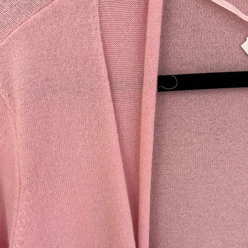 Cozy Open-Front Pink Long Lounge Robe - Picture 5 of 5